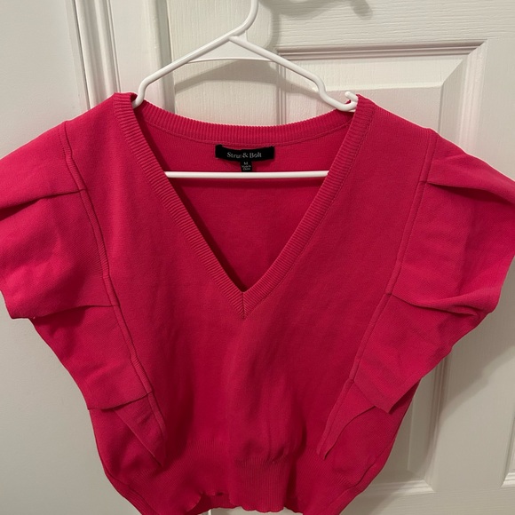 Pink Ruffle Sleeve Top - Picture 2 of 7